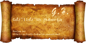 Góliáth Huberta névjegykártya